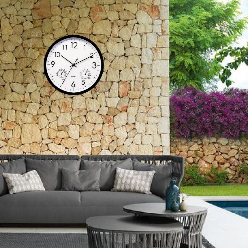 Weatherproof Garden Clock – For Outdoor Area with Temperature Display and Elegant Design 5