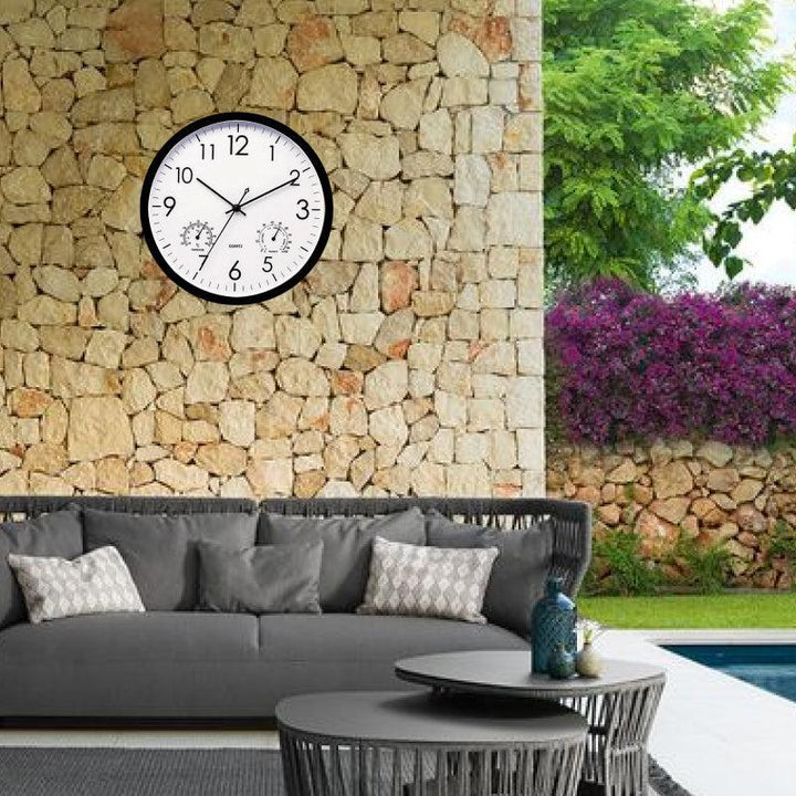 Weatherproof Garden Clock – For Outdoor Area with Temperature Display and Elegant Design 5