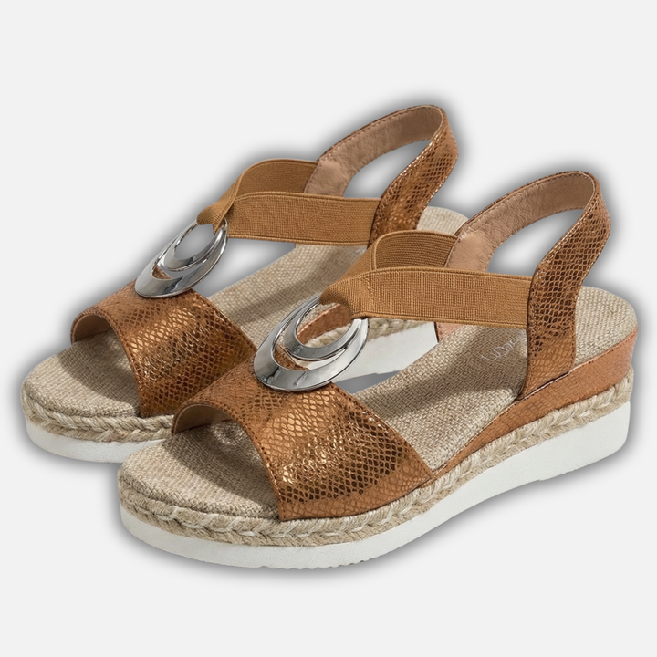 Wedge Summer Sandals with Elasticated Strap for Women