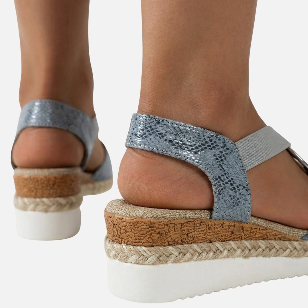 Wedge Summer Sandals with Elasticated Strap for Women