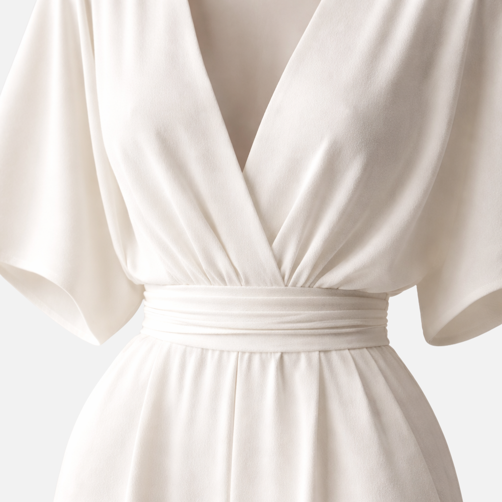 Wide Leg Jumpsuit with V Neckline for Women