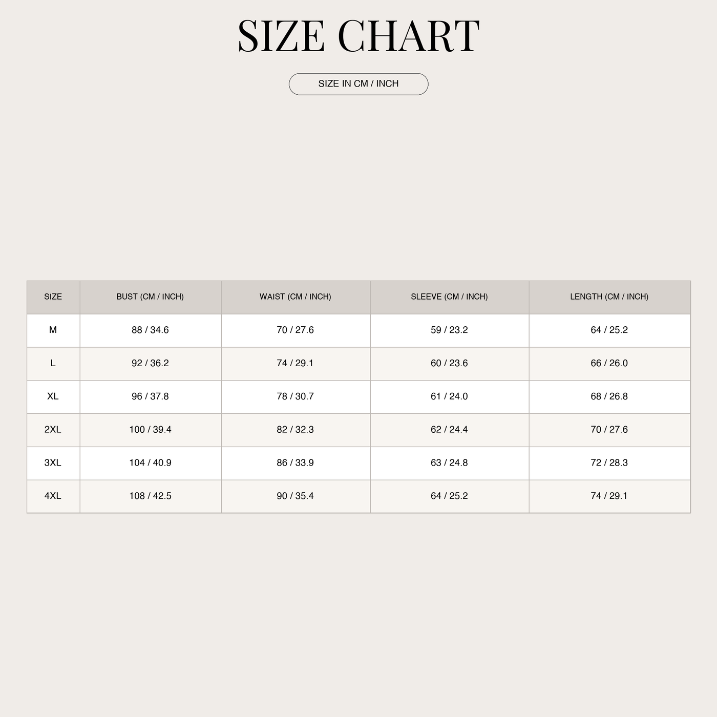 Women's Artistic Patchwork Sweater – Unique Knit and Vibrant Tones size chart
