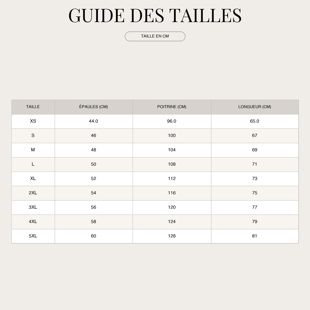 Sweat à capuche oversize douillet pour Femme – Imprimé motivant au dos size chart