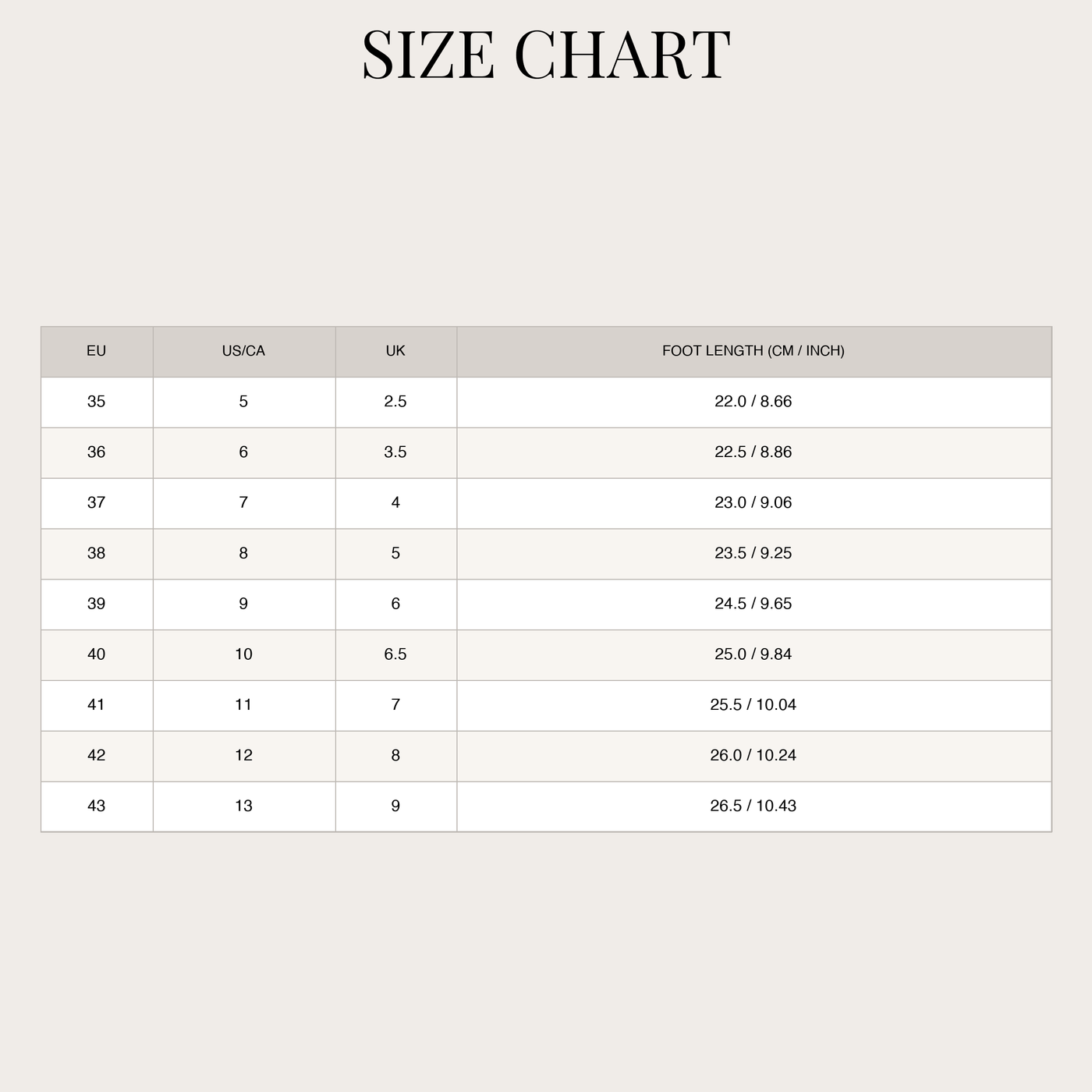 Women's Durable Ankle Boots – Pointed Toe Adjustable Fastening size chart