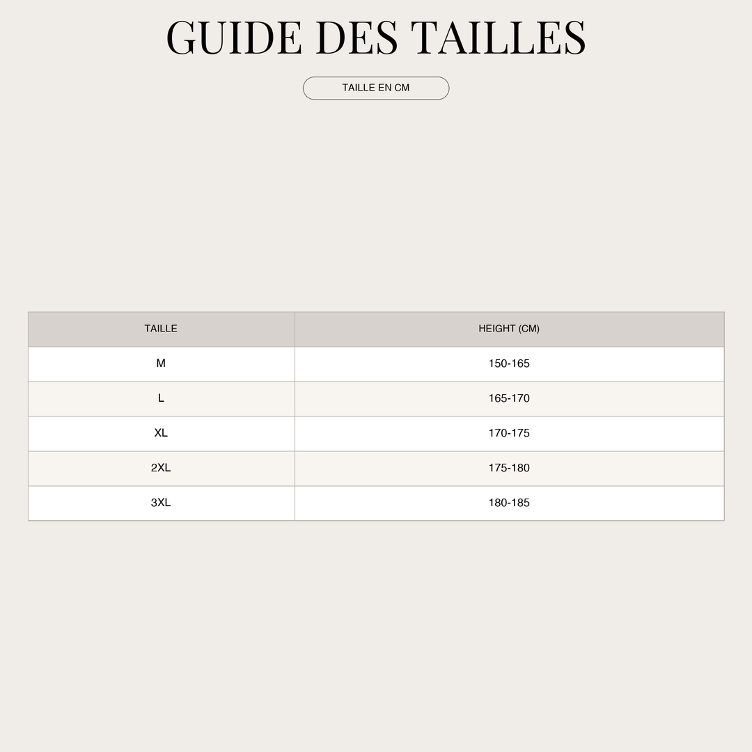 Sweat à capuche zippé pour Femme – Lettrage brodé et Coupe oversize size chart