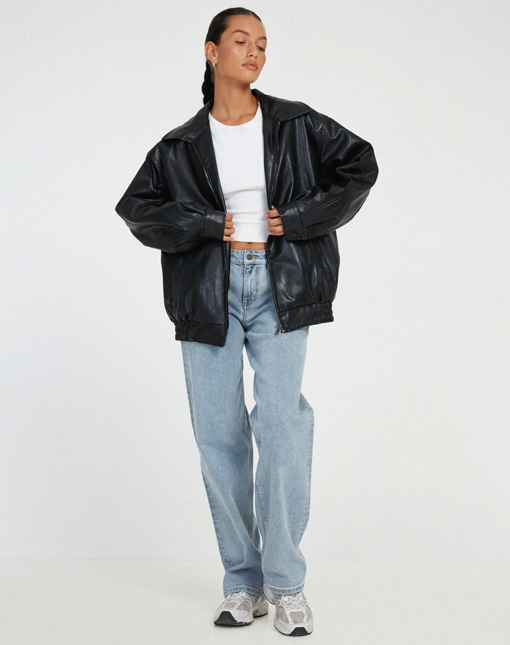 Women_s_Leather_Look_Jacket_Fashionable_look_with_quality_finish_5