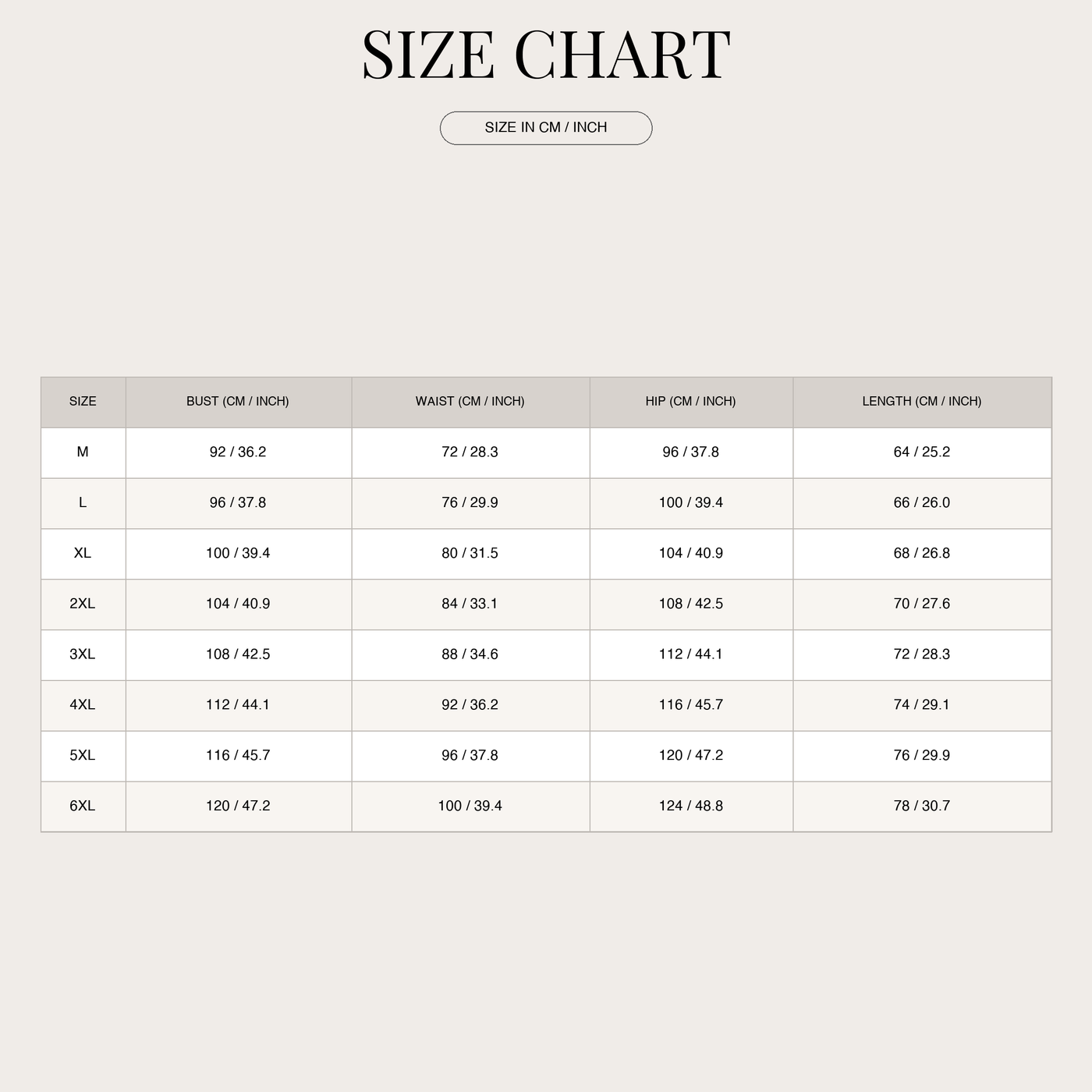 Women's Lightweight Quilted Jacket – Layering Comfort size chart
