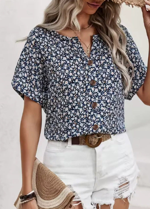 Womens_Linen_Blouse_V_neck_Button_Front_Shirt_5