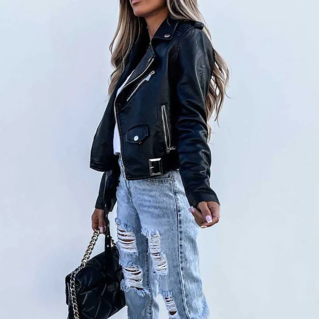 Women_s_Luxurious_Leather_Jacket_Stand_Up_Collar_and_Belted_Design_2