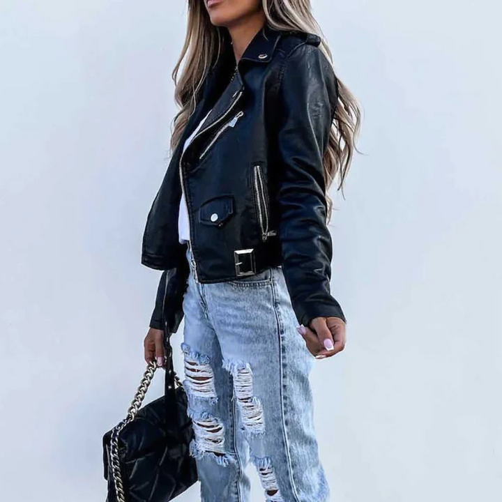 Women_s_Luxurious_Leather_Jacket_Stand_Up_Collar_and_Belted_Design_2