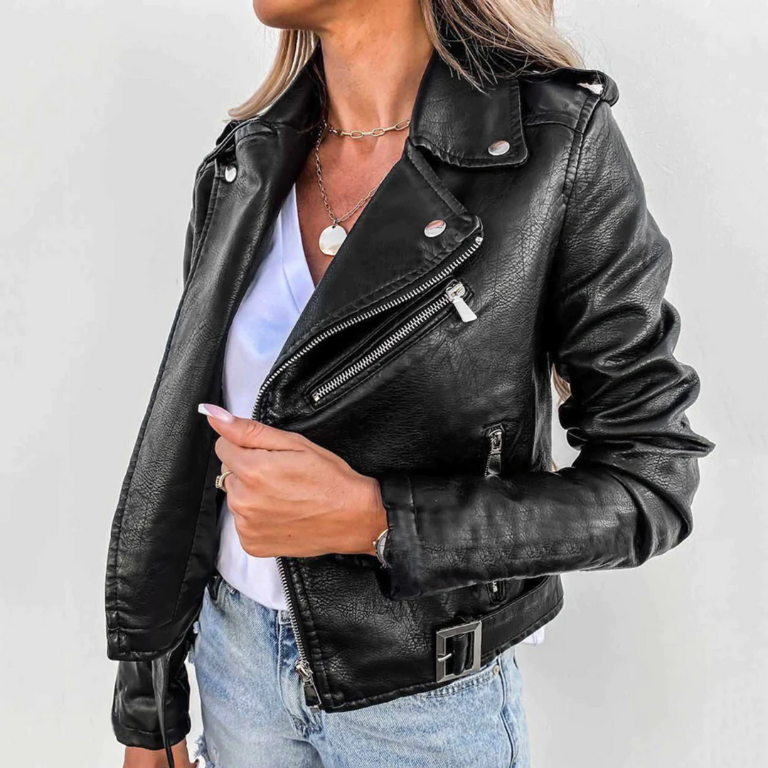 Women_s_Luxurious_Leather_Jacket_Stand_Up_Collar_and_Belted_Design_4