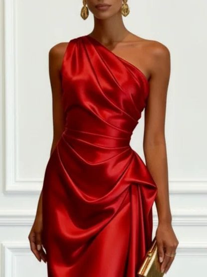 Women_s_Midi_Dress_One_Shoulder_with_Ruched_Waist_14