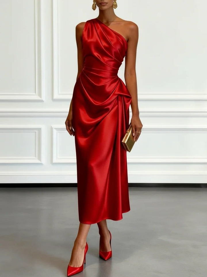 Women_s_Midi_Dress_One_Shoulder_with_Ruched_Waist_6