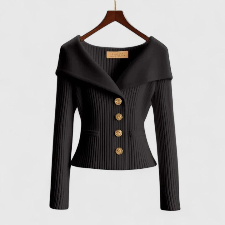Women_s_Modern_Off_Shoulder_Pullover_Elegant_and_with_Button_Placket_2