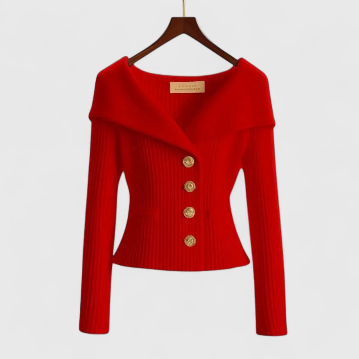 Women_s_Modern_Off_Shoulder_Pullover_Elegant_and_with_Button_Placket_3