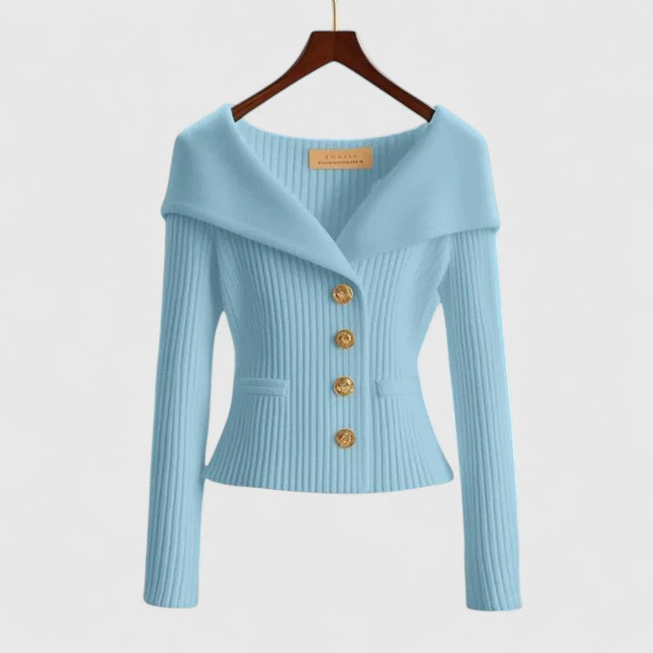 Women_s_Modern_Off_Shoulder_Pullover_Elegant_and_with_Button_Placket_7