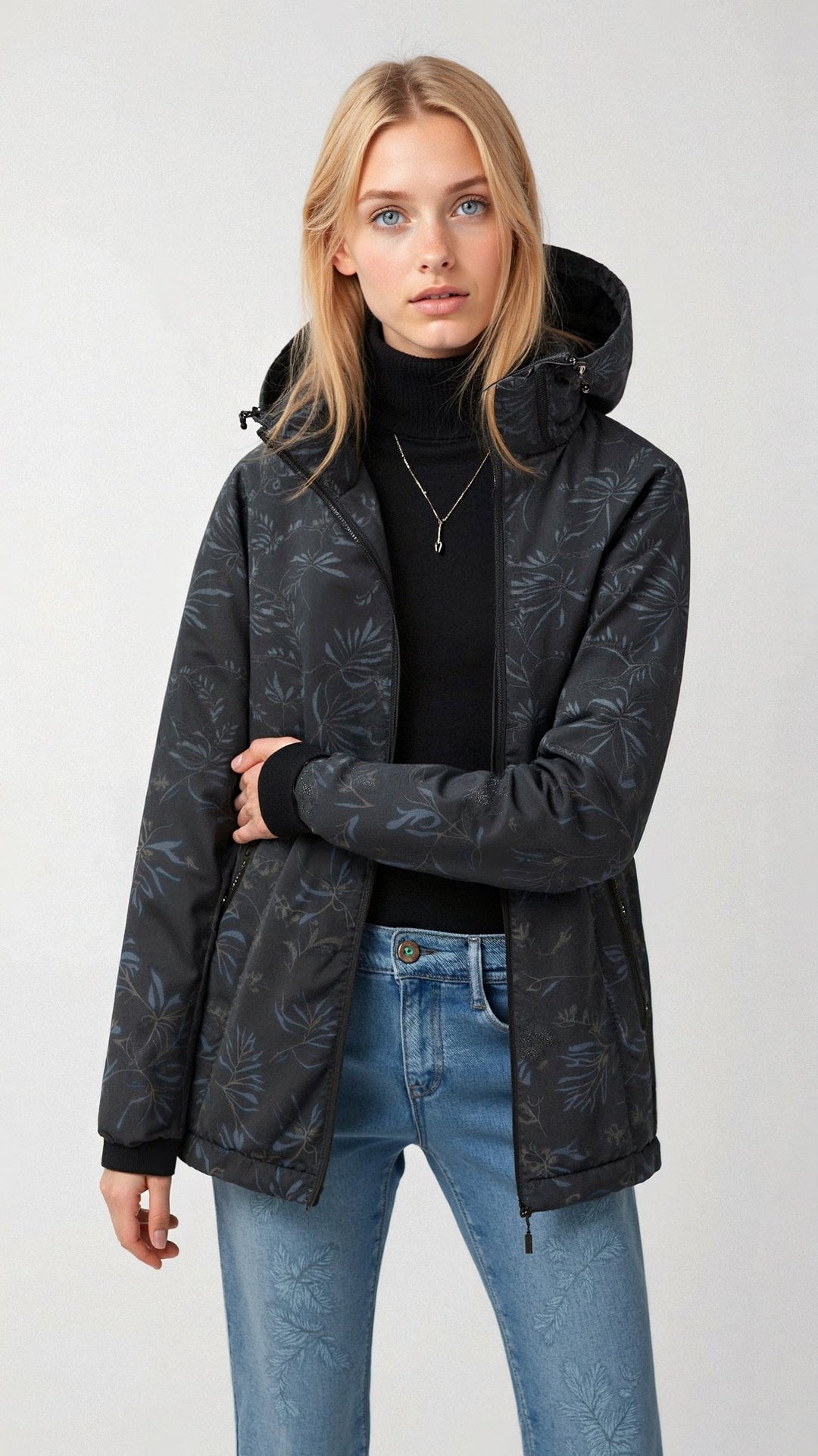 Women_s_Printed_Outdoor_Jacket_with_Hood_and_Water_Resistant_5