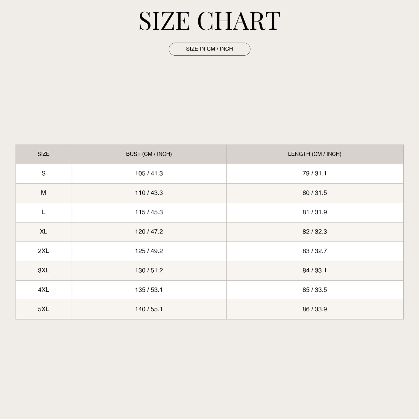 Women's Long Cardigan – Warm, Soft and Cozy Fit size chart