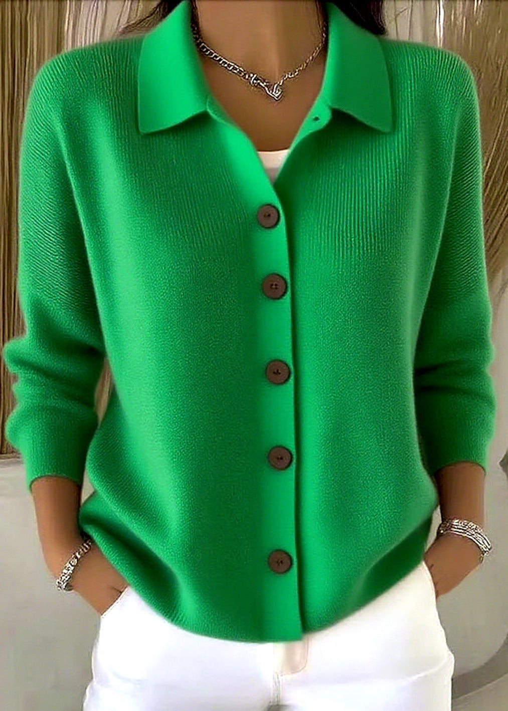 Women_s_Soft_Fine_Knit_Jumper_Shirt_Collar_Button_Front_7