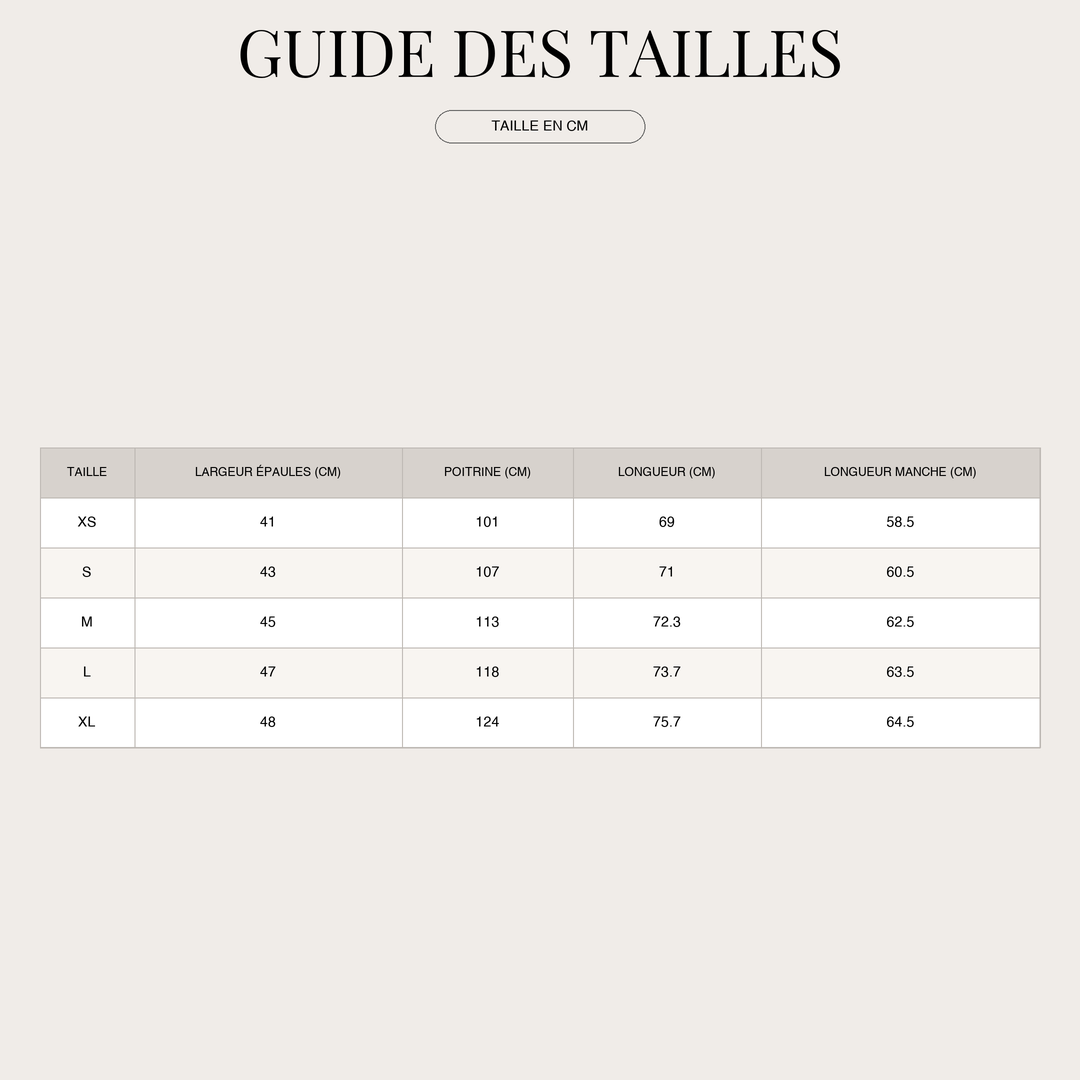 Sweat à capuche pour Femme – Doux, à motif ethnique et col à demi-zip size chart