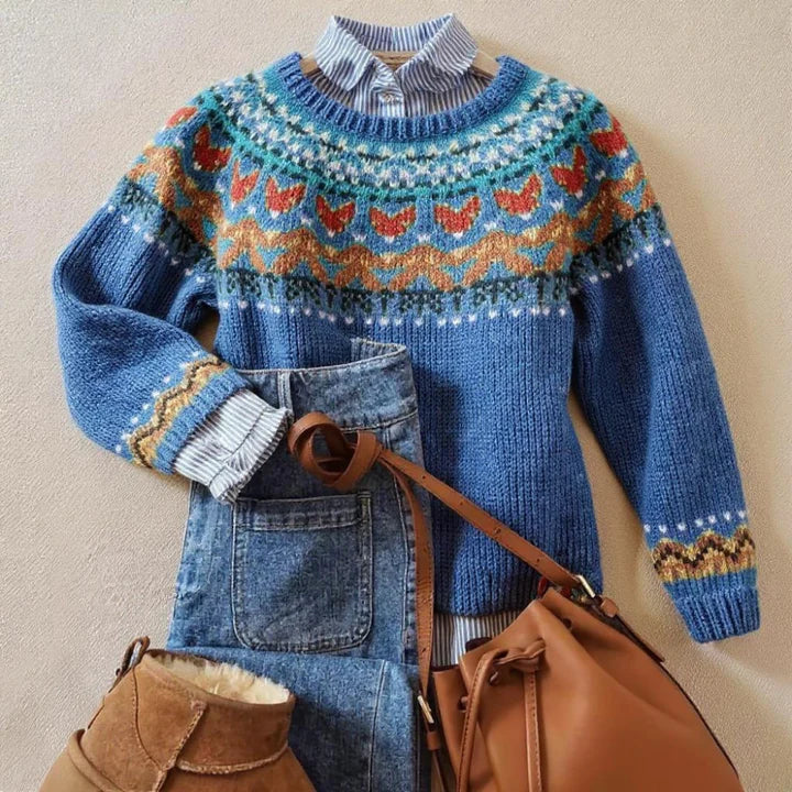Women_s_Soft_Textured_Knit_Sweater_Breathable_Cotton_Blend_1