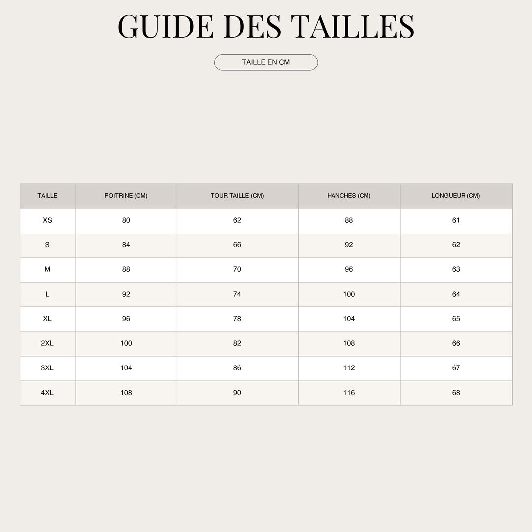Pull pour Femme – Doux et Chaud – Qualité Supérieure et Style Raffiné size chart