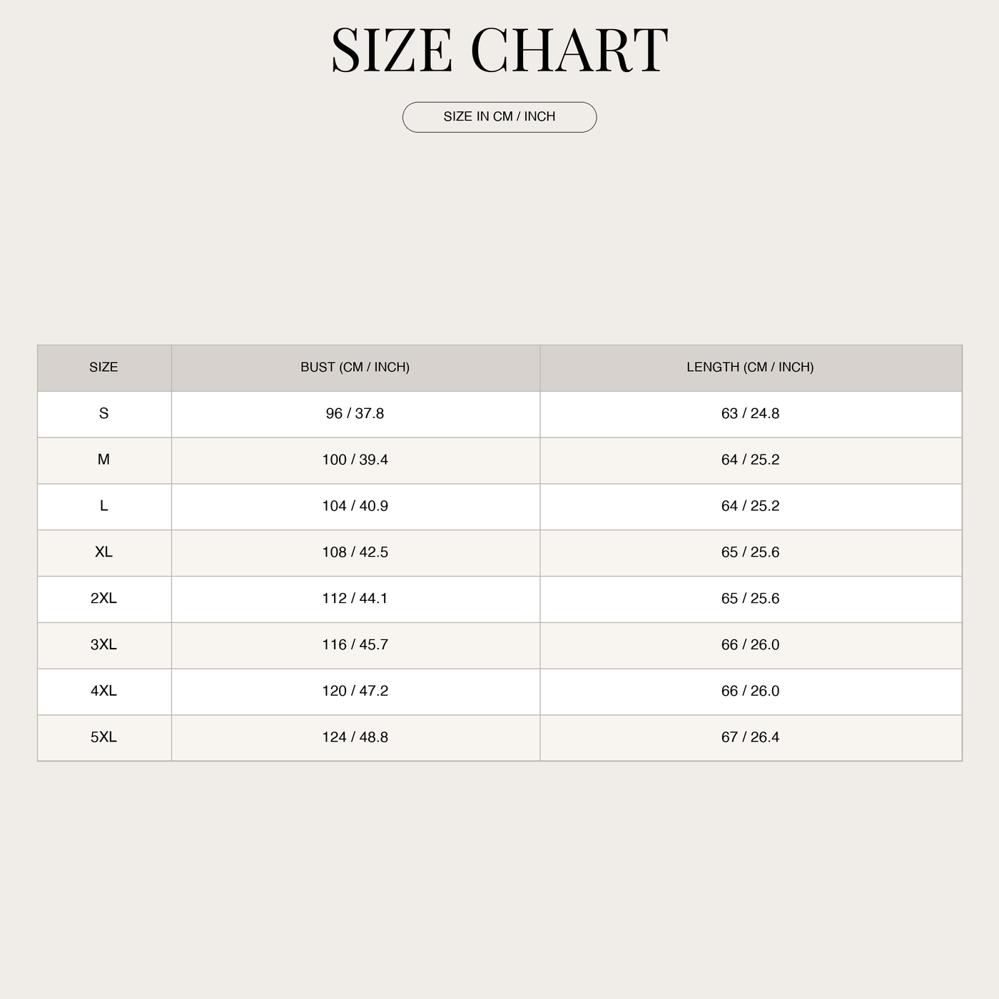 Women's Elegant Winter Sweater – Soft Knit with Classic Fit size chart