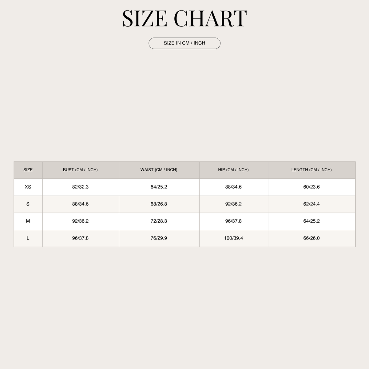 Women's Soft Knit Sweater – Tie-Waist Crossover Design size chart