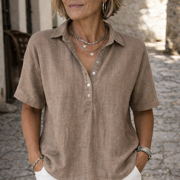 Womens_Airy_Elegant_Summer_Blouse_Loose_Fit_with_V_Neck_1