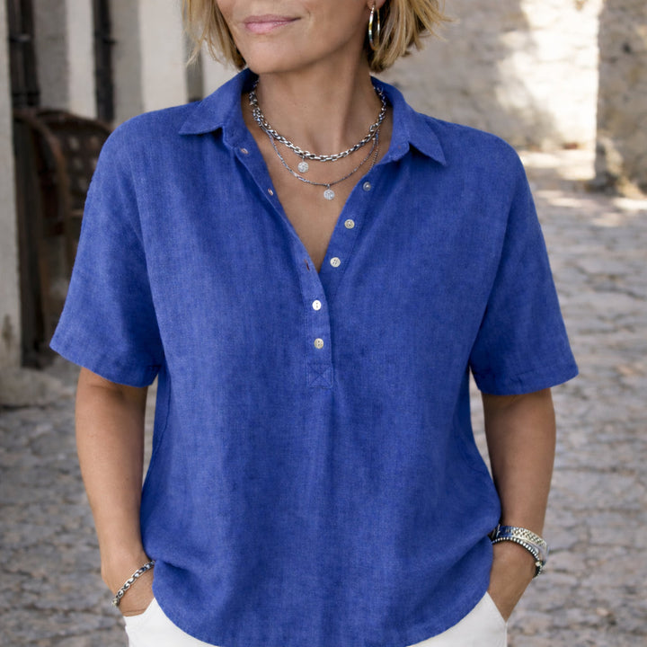 Womens_Airy_Elegant_Summer_Blouse_Loose_Fit_with_V_Neck_2