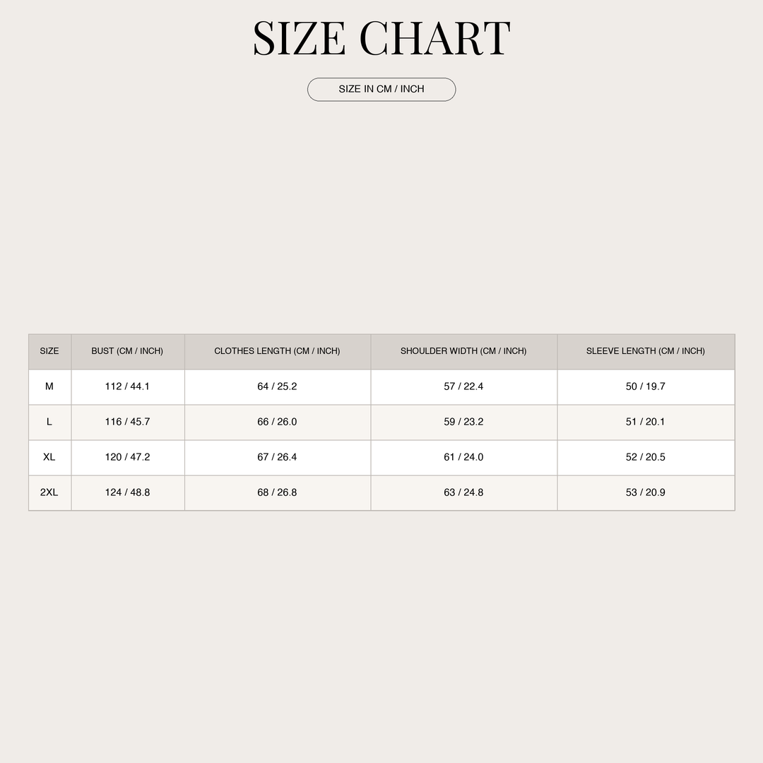 Women's Artistic Patchwork Sweater – Unique Knit and Vibrant Tones size chart