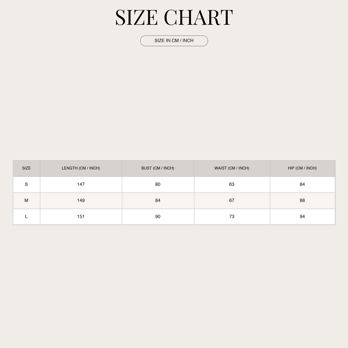 Women's Backless Maxi Dress – Round Neck and Sleeveless size chart
