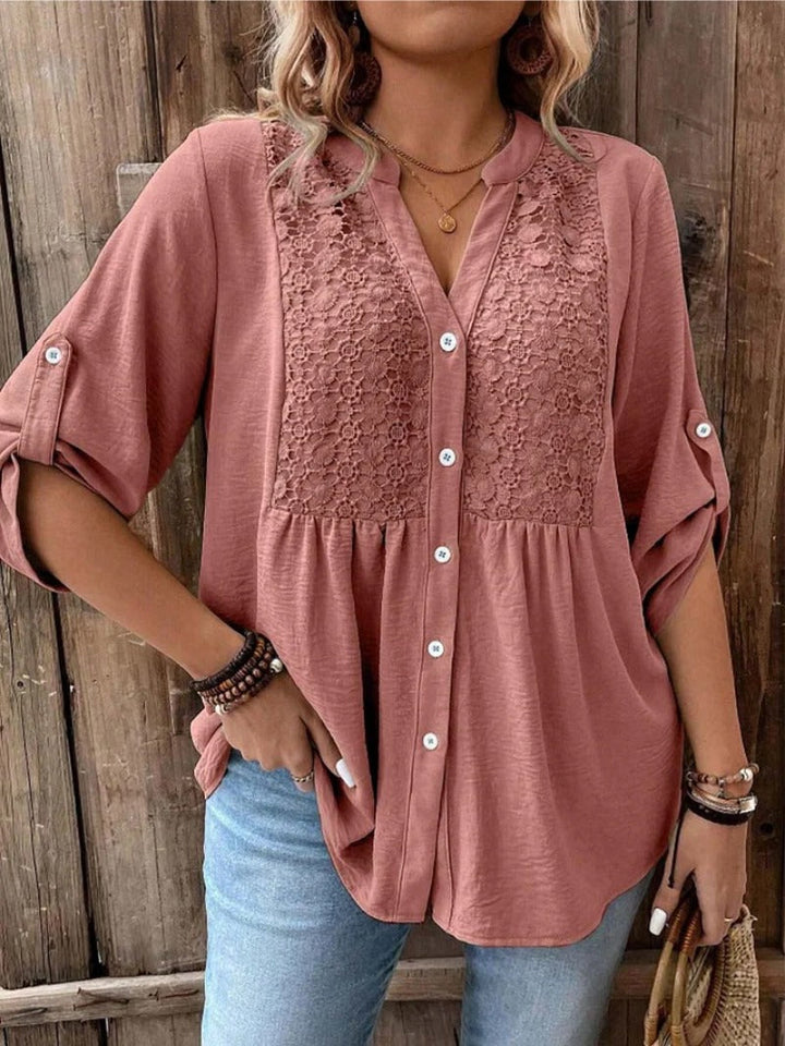 Womens_Blouse_V_Neck_with_Partial_Button_Front_2