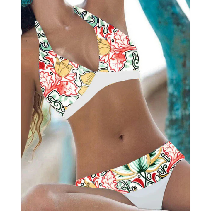 Womens_Boho_Bikini_With_Floral_Print_and_V_Neck_1