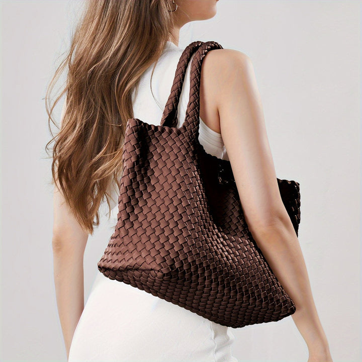 Women's Braided Shopper Shoulder Bag – Stylish and Practical with Double Handles 11