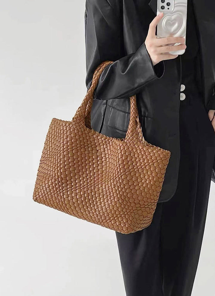 Women's Braided Shopper Shoulder Bag – Stylish and Practical with Double Handles 14