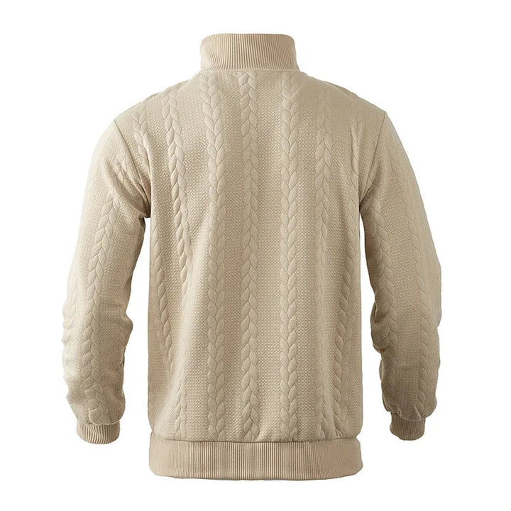 Womens_Cable_Knit_Sweater_High_Neck_Half_Zip_and_Hip_Length_13