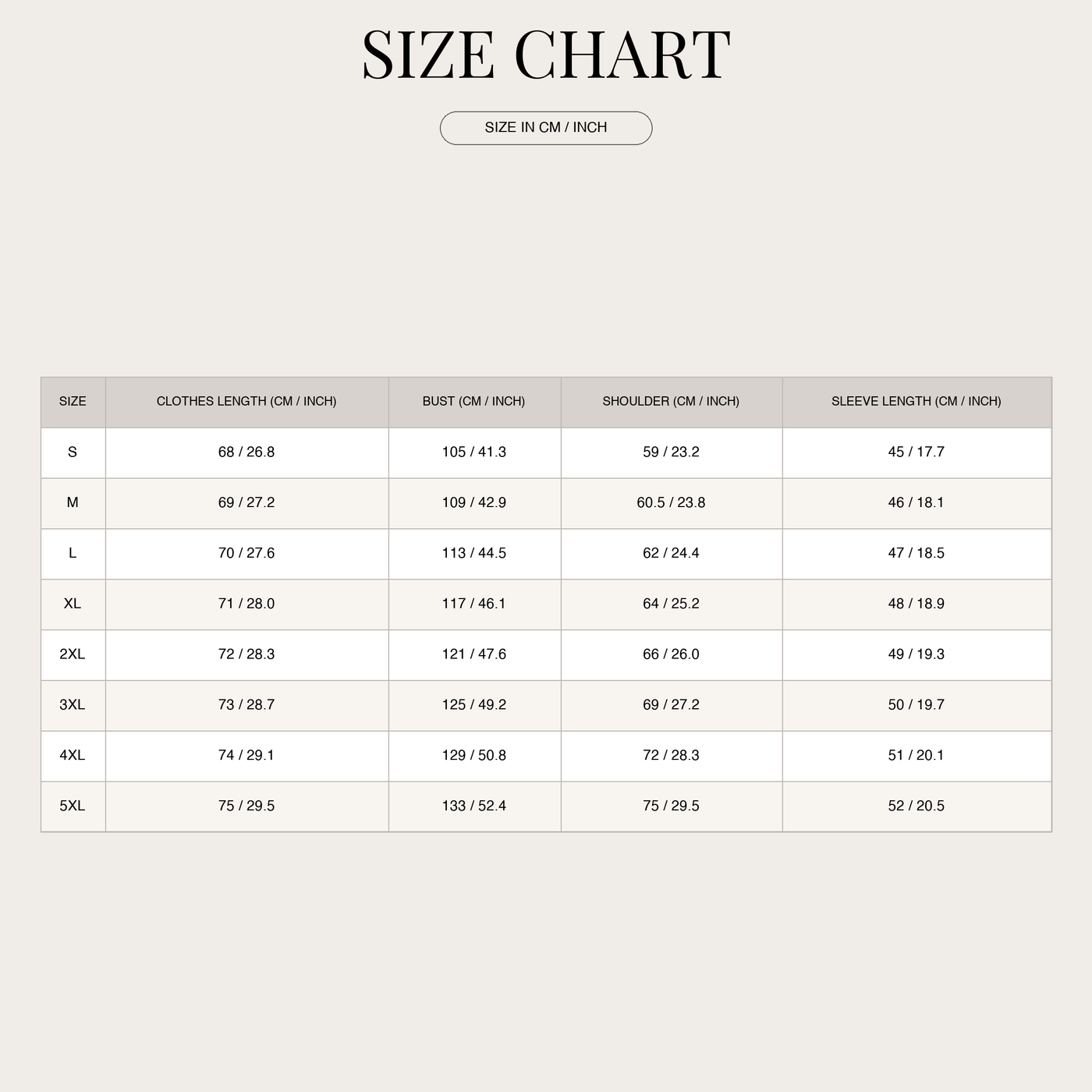 Women's Soft-Feel Knit Sweater – Luxe Design and Ultimate Comfort size chart