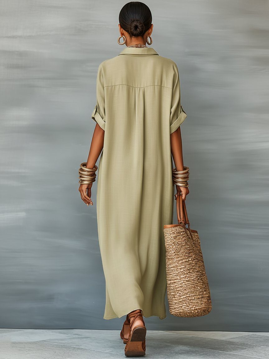 Womens_Casual_Maxi_Shirt_Dress_With_Relaxed_Fit_and_Short_Sleeves_2