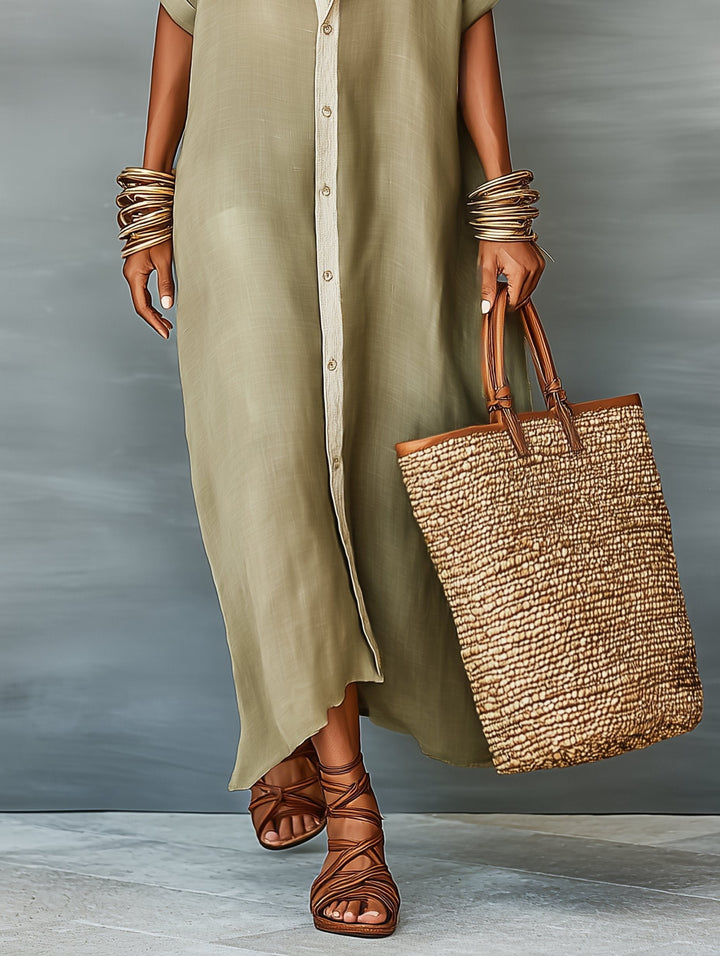 Womens_Casual_Maxi_Shirt_Dress_With_Relaxed_Fit_and_Short_Sleeves_4
