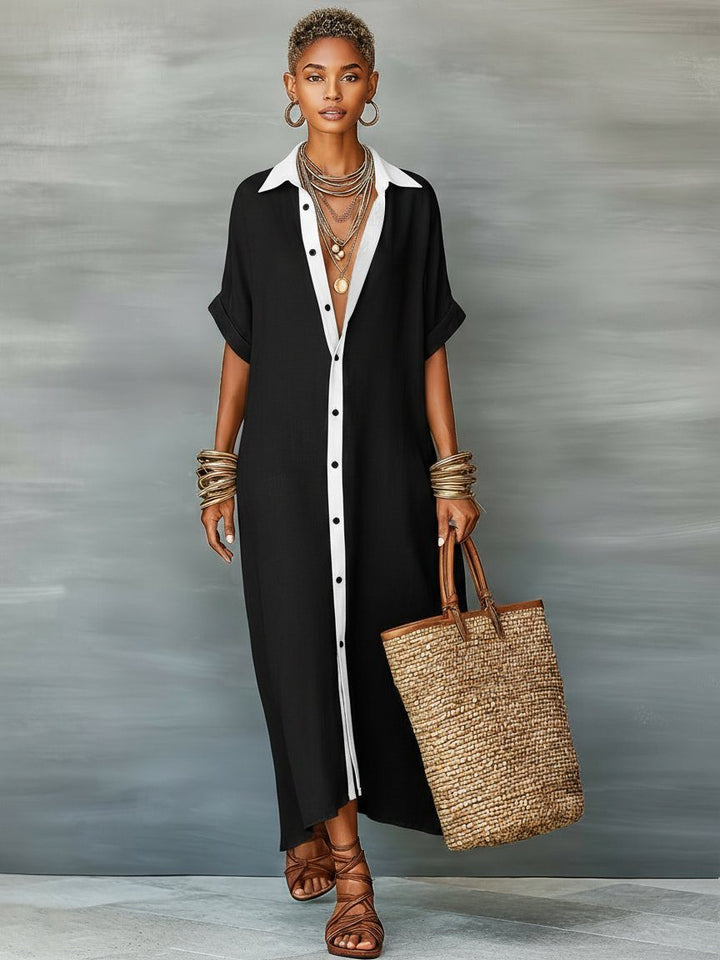 Womens_Casual_Maxi_Shirt_Dress_With_Relaxed_Fit_and_Short_Sleeves_5