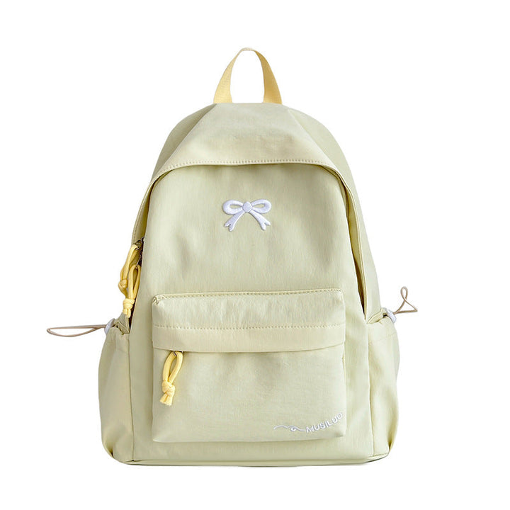 Women's Casual School Backpack – Functional and Stylish Accessory with Bow Embossing 2