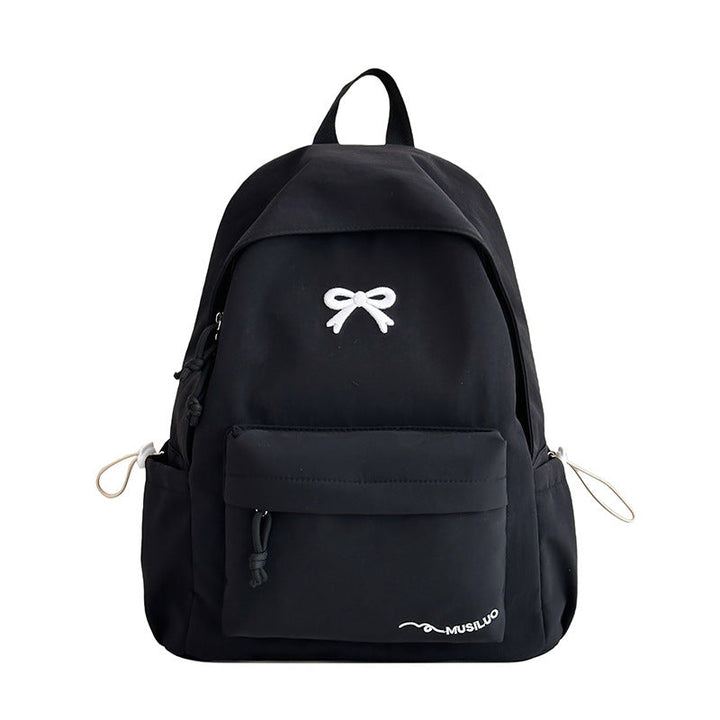 Women's Casual School Backpack – Functional and Stylish Accessory with Bow Embossing 4