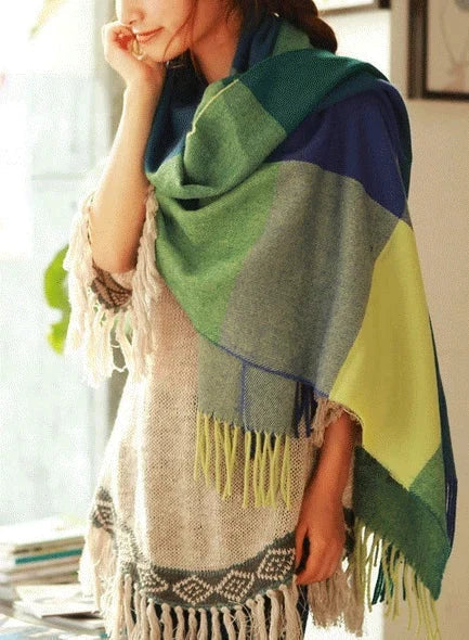Women's Checked Scarf – Generous Format in Seven Attractive Colors 5