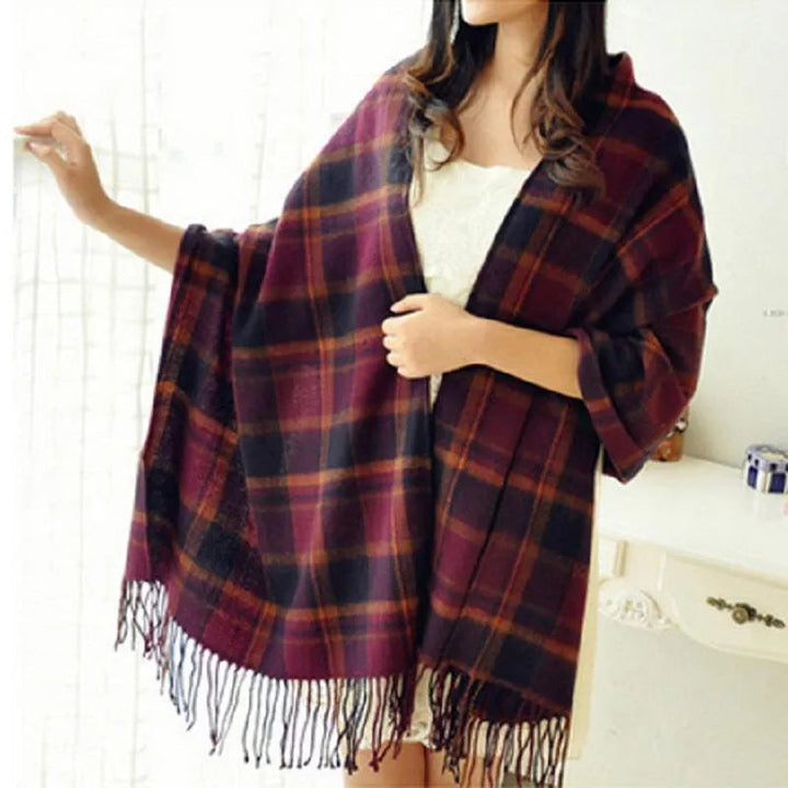 Women's Checked Scarf – Generous Format in Seven Attractive Colors 6