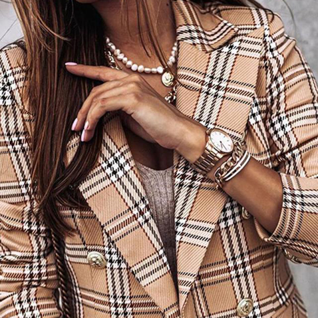 Womens_Checkered_Blazer_Tailored_double_breasted_with_buttons_7