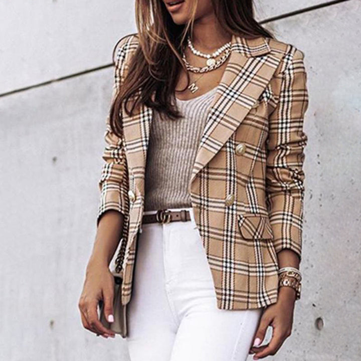 Womens_Checkered_Blazer_Tailored_double_breasted_with_buttons_9