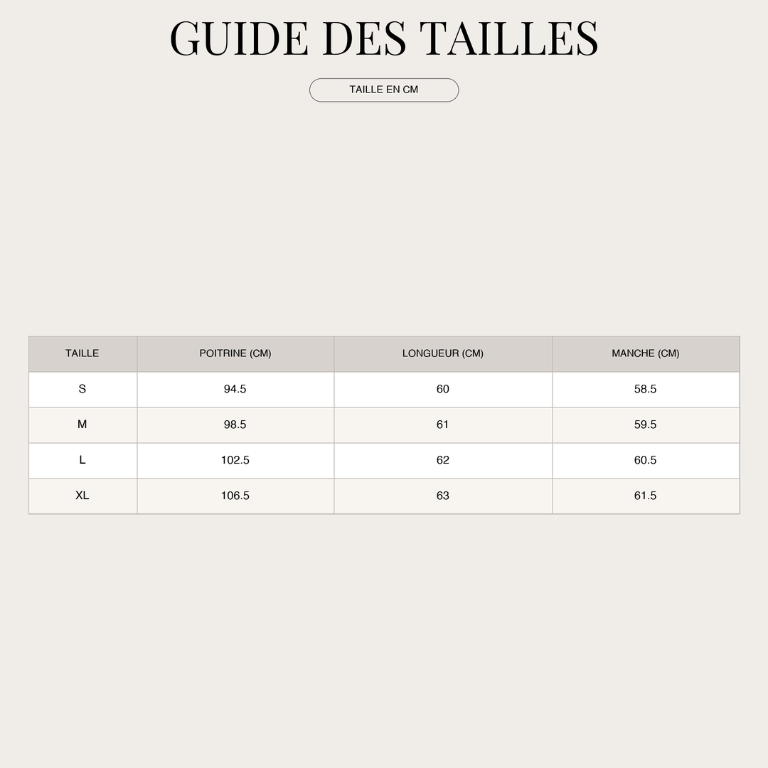 Blazer à carreaux pour Femme – Croisé, coupe ajustée avec boutons size chart