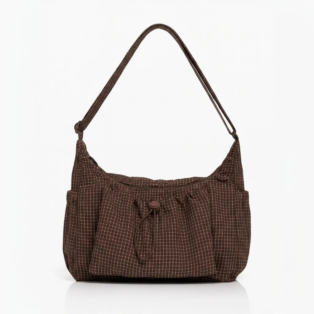 Women's Checkered Shoulder Bag – Spacious 6
