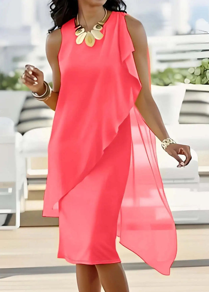 Womens_Chiffon_Sleeveless_Midi_Shift_Dress_Lightweight_Feel_3